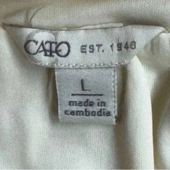 Cato Women's Plaid High Neck Sleeveless Blouse Yellow Size L - Picture 4 of 5